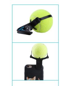 Pet photo props toy pet photo selfie artifact funny dog camera phone clip tennis selfie clip (Color: Green)